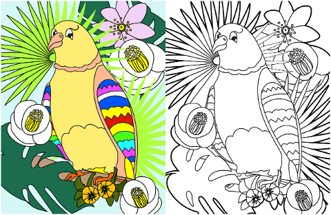 bird-flowers-summer-colorize-palm-7322208