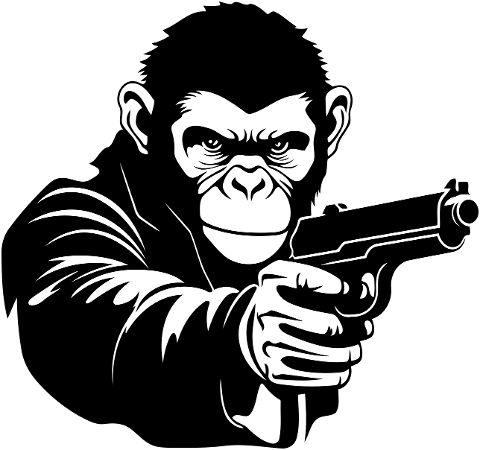 ai-generated-monkey-pistol-firearm-8532877