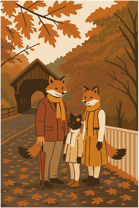 autumn-family-foxes-nature-forest-9910440
