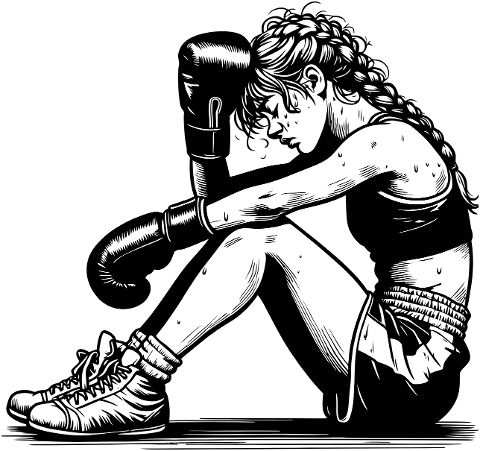 boxer-drawing-melancholy-line-art-9381074