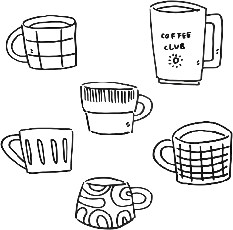 mug-doodle-assorted-mug-illustration-10056280