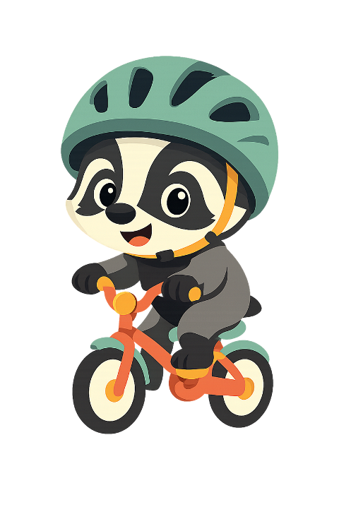badger-baby-cycling-cartoon-10319001
