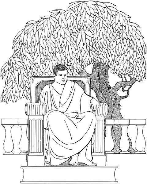 man-throne-toga-greek-line-art-7452229