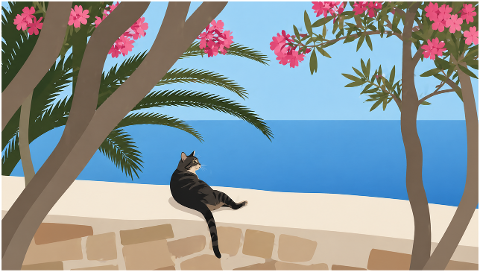 cat-mediterranean-sea-relaxation-10249681