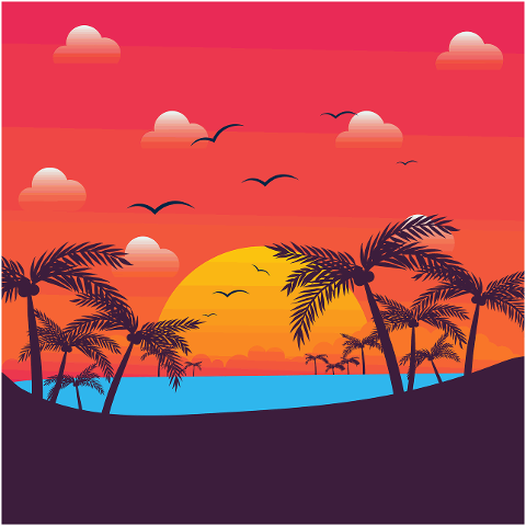 palm-trees-beach-sea-sunrise-7954936
