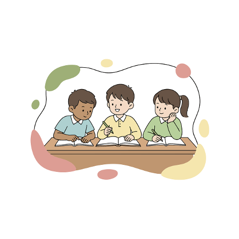 kids-studying-illustration-10079860