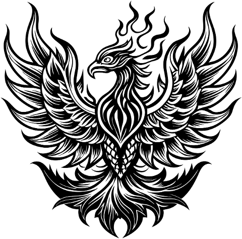 ai-generated-phoenix-line-art-bird-8906974