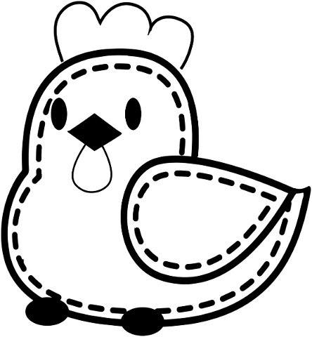 chicken-line-art-hen-chick-5816108
