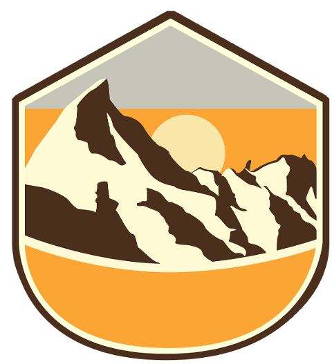 badge-mountain-sunrise-sun-sunset-7044526