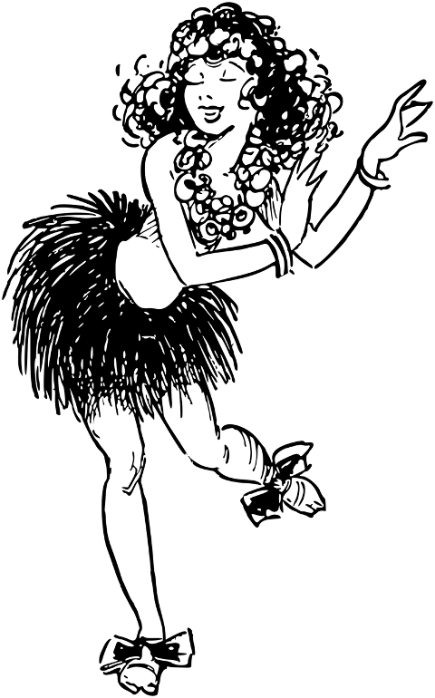 hula-dancer-woman-drawing-line-art-7411100