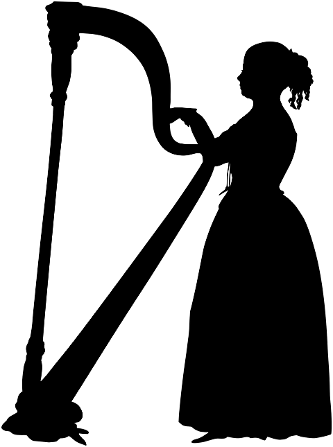 woman-harp-silhouette-music-song-7330319