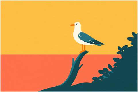 seagull-bird-ocean-sea-sunset-10217805