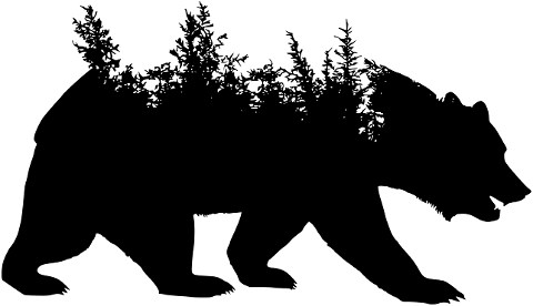 bear-forest-silhouette-6472369