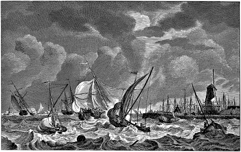 ships-storm-line-art-sailing-sea-6124888