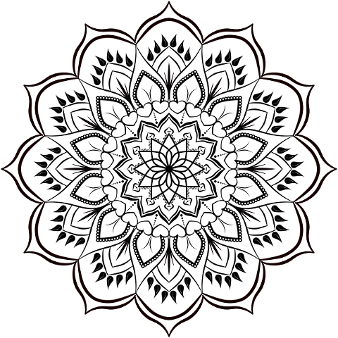 mandala-pattern-flower-black-white-4151794