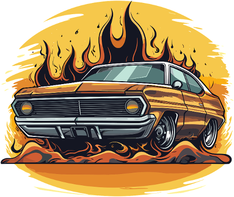 fire-car-vintage-art-modern-art-8303678