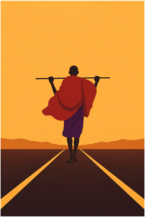 monk-silhouette-walking-road-10231189