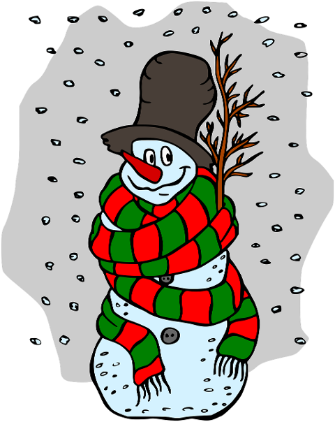 snowman-snow-christmas-scarf-6763912