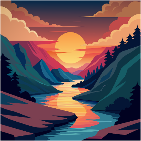lake-nature-design-drawing-9093587