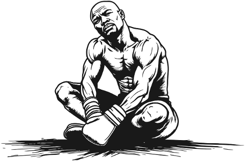 boxer-line-art-sports-fighter-9380955