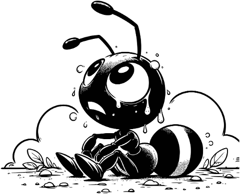 ai-generated-lonely-ant-insect-9215443