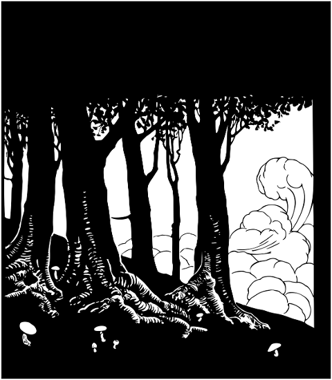 forest-silhouette-line-art-vintage-7305416
