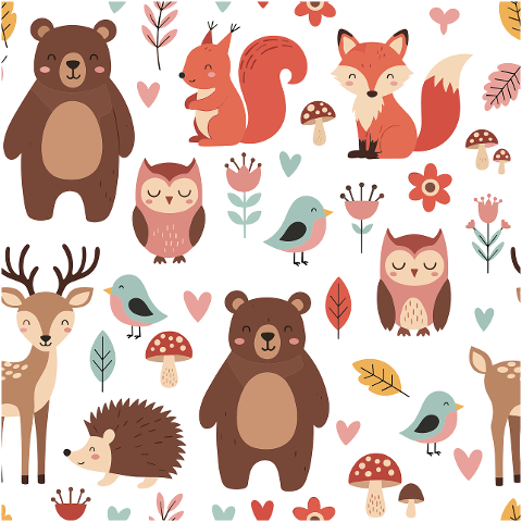 woodland-animal-pattern-10126371