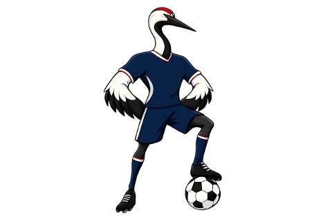 red-crowned-crane-mascot-football-10319115