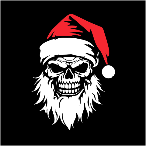 skull-santa-claus-christmas-holiday-8546983