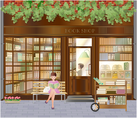 bookshop-books-woman-bench-read-6788892