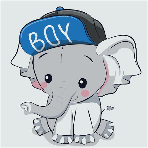 elephant-animal-cartoon-cap-boy-6087081