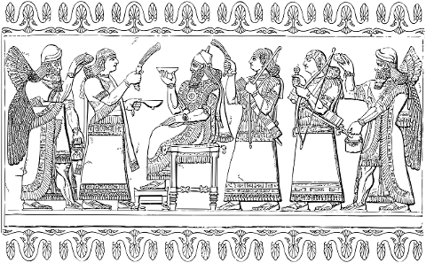 assyrian-king-mural-line-art-6539383