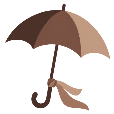 umbrella-brown-ribbon-curved-10500306