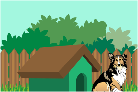 dog-dog-house-garden-fence-house-4737445