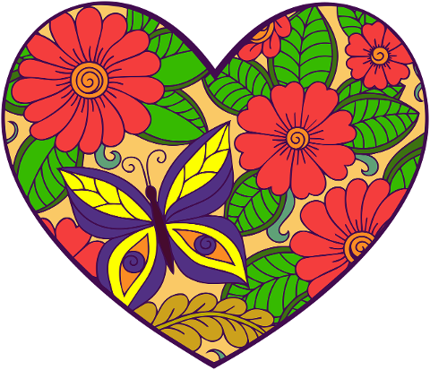 heart-flowers-butterfly-colorful-6945598