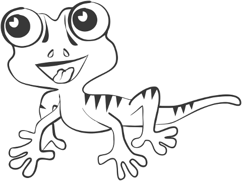 lizard-gecko-line-art-animal-6940747