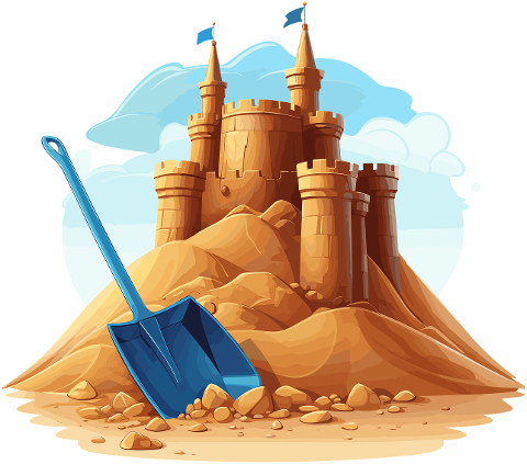 ai-generated-sand-castle-shovel-8184588
