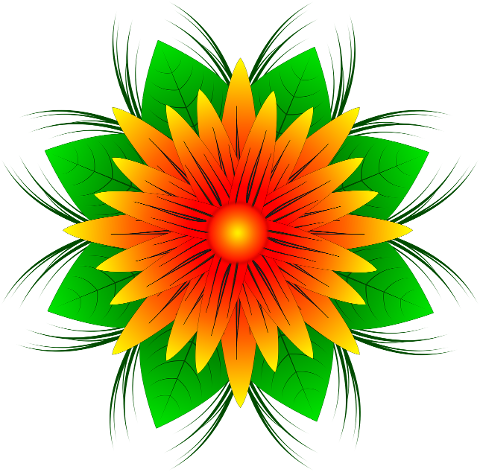 flower-orange-flower-cartoon-7428568