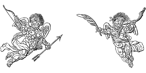 cherub-angel-calligraphy-line-art-7476902