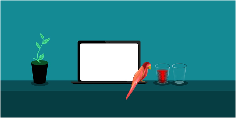 laptop-office-wine-parrot-bird-6089787
