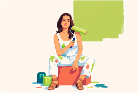 woman-painting-paint-roller-10214245