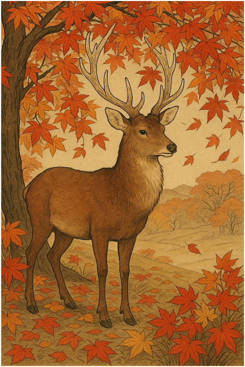 deer-autumn-japan-ukiyo-e-9868489