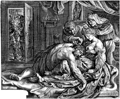 samson-delilah-bible-line-art-5885464