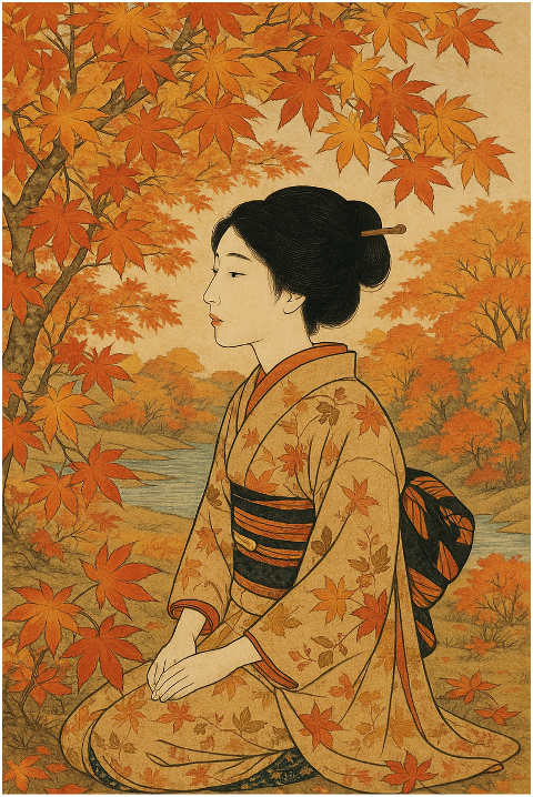 japan-kimono-woman-autumn-ukiyo-e-9868498