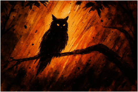 owl-autumn-forest-night-watercolor-9929783