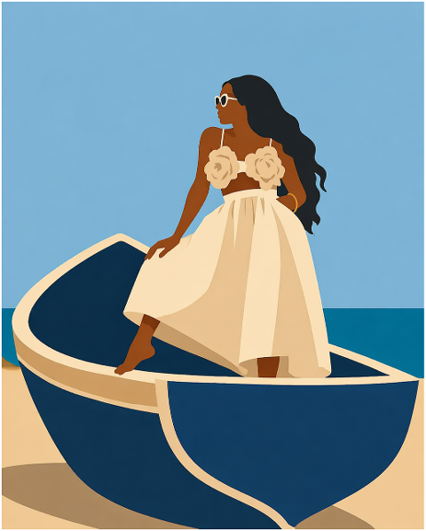 woman-boat-minimalism-summer-sea-10232278