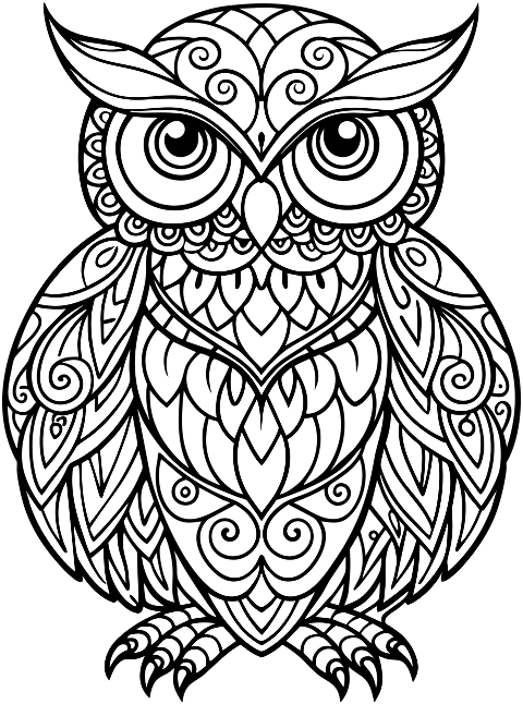 owl-animal-bird-mandala-drawing-8764372