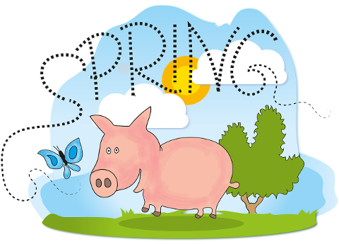 pig-spring-nature-sun-clouds-7486057