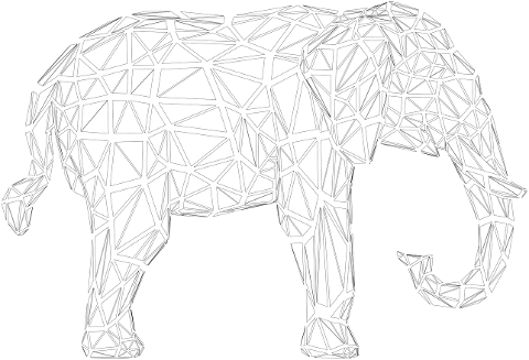 elephant-geometric-animal-pachyderm-8222238