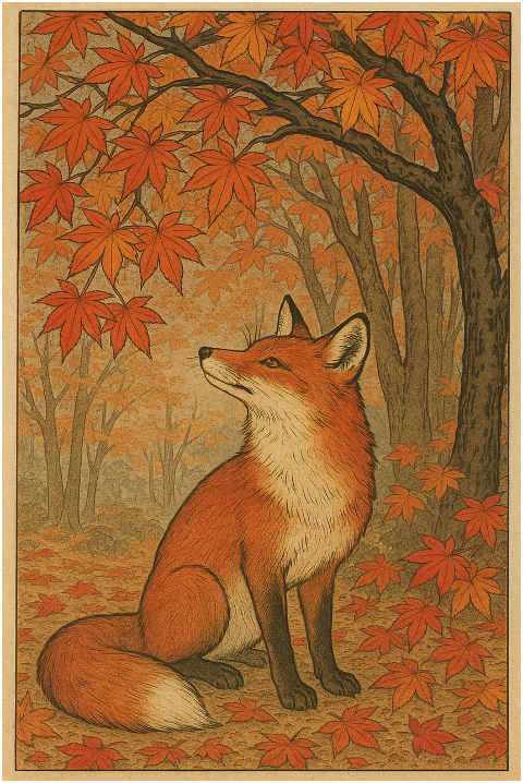fox-autumn-japan-ukiyo-e-9868484